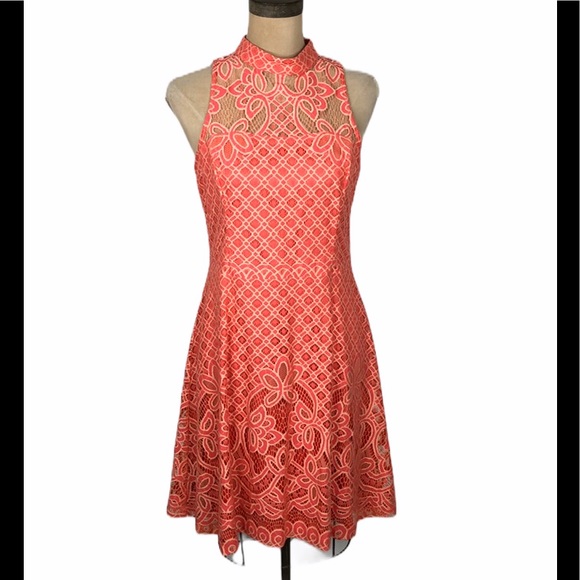 Jessica Simpson Dresses & Skirts - Jessica Simpson coral lace fit & Flare dress